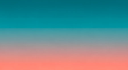 A digital art piece featuring a pixelated gradient transitioning from deep teal at the top to soft coral at the bottom.の素材