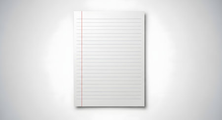 A clean, minimalist white interior door featuring horizontal paneling and a subtle shadow effect against a gradient background.の素材