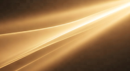 Golden light streams and soft, flowing curves create an abstract, ethereal, and warm visual effect against a dark, textured backdrop.の素材