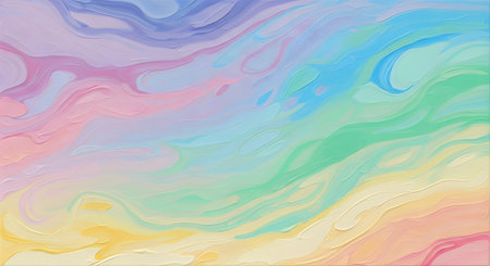 A soft, abstract background with flowing pastel colors in a watercolor or marble effect.の素材