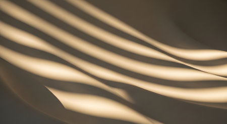 Diagonal stripes of light and shadow create a dynamic, abstract pattern on a textured, neutral background.の素材