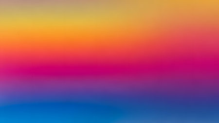 A visually appealing gradient background featuring a blend of vibrant colors, transitioning smoothly from yellow to orange, pink, purple, and blue, creating a mesmerizing and dynamic visual effect.の素材