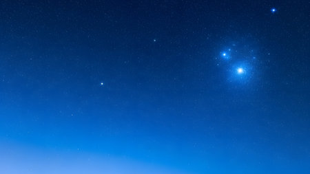 A serene and breathtaking night sky filled with numerous stars and constellations, showcasing the vastness of the universe.の素材