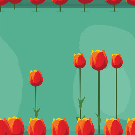 Flowers design over green background, vector illustration eps10.のイラスト素材