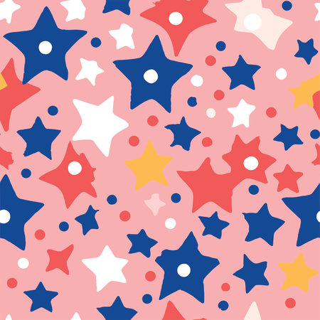 Seamless pattern with stars. Vector illustration for your design.のイラスト素材