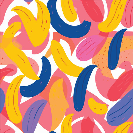 Seamless pattern with bananas. Vector illustration in doodle style.のイラスト素材