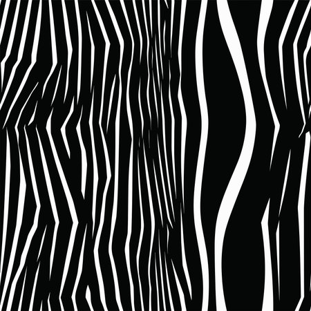 Zebra seamless pattern. Black and white background. Vector illustration.のイラスト素材