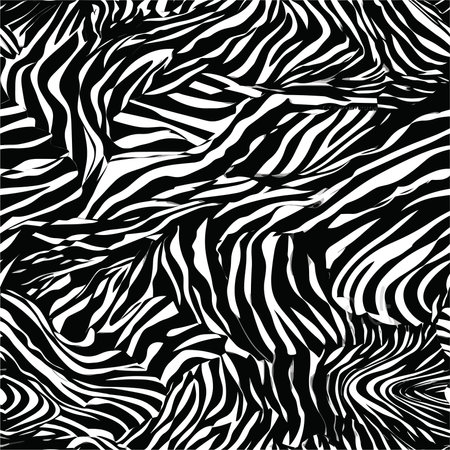Zebra seamless pattern. Zebra print. Black and white vector illustration.のイラスト素材