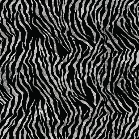 Zebra seamless pattern. Black and white animal print. Animal skin texture.のイラスト素材