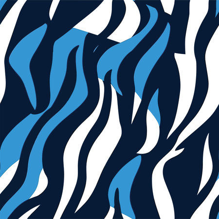 Seamless pattern with blue zebra stripes. Vector illustration.のイラスト素材