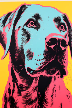 Portrait of a Labrador Retriever. Vector Illustration.の素材