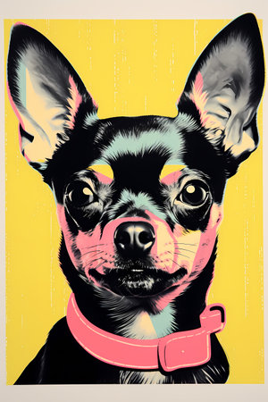 Chihuahua dog portrait. Vector illustration for your design.の素材