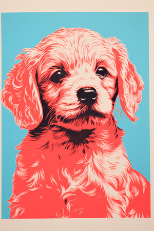 Puppy of the English Cocker Spaniel. Vector illustration.の素材