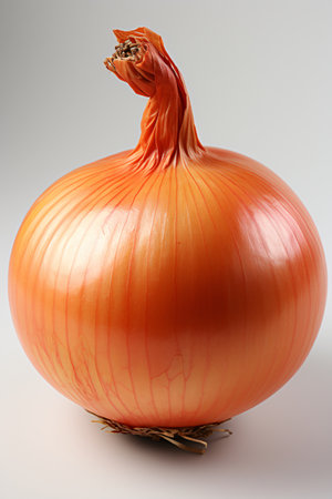 onion on a white background, close-up, studio shotの素材