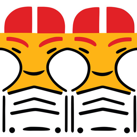 Illustration of a Construction Helmet, Safety Helmet or Safety Vest Iconのイラスト素材