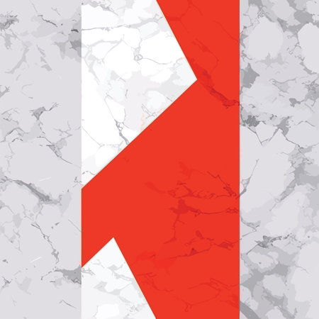 Red and gray arrow on a gray background. Vector illustration. Eps 10のイラスト素材