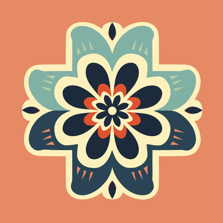 Floral pattern in vintage style. Vector illustration for your design.のイラスト素材