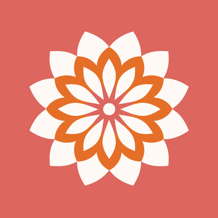 Flower icon design, vector illustration eps 10. Flat design style.のイラスト素材