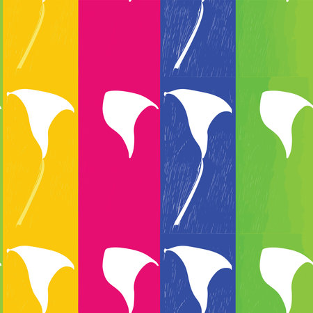 Seamless pattern with calla lily. Vector illustration.のイラスト素材