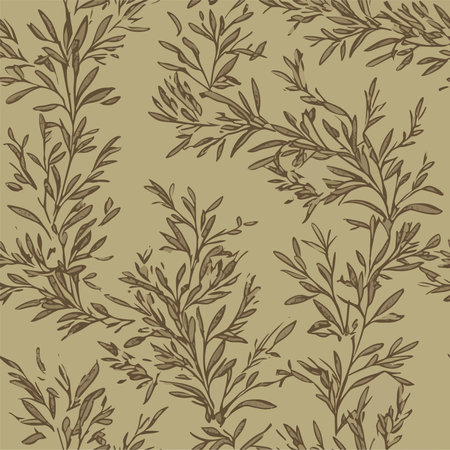 Seamless pattern with flowers on a beige background. vector illustrationのイラスト素材