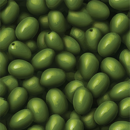 Green olives background. Vector illustration. EPS10. No transparency.のイラスト素材