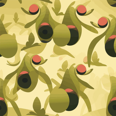 Seamless pattern with cartoon mushrooms. Vector illustration. Background.のイラスト素材