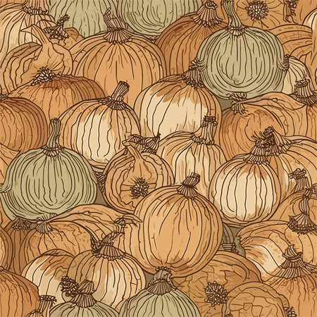 Seamless pattern with pumpkins. Hand drawn vector illustration.のイラスト素材