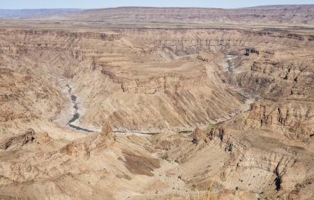The Fish River Canyon in the south of Namibia is the largest canyon in Africa and the second largest canyon on our planet, Namibia, southern Africaの写真素材