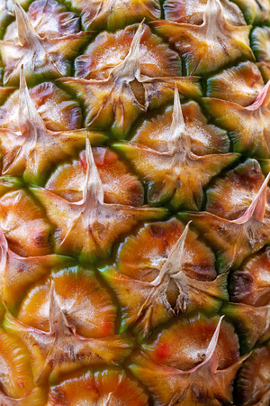 Texture of fresh ripe pineapple - close upの写真素材