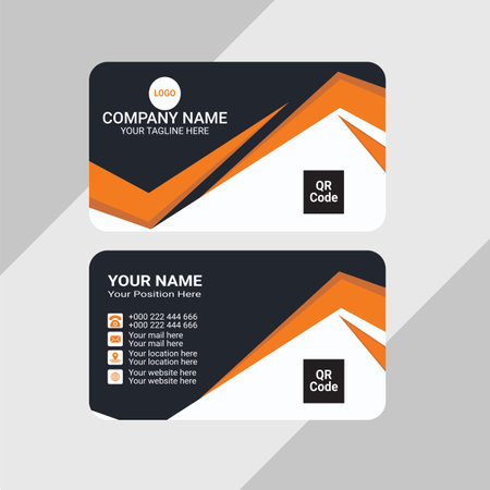 visiting card template designのイラスト素材