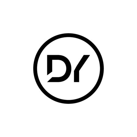Initial DY Letter Logo With Creative Modern Business Typography Vector Template. Creative Abstract Letter DY Logo Vector.のイラスト素材