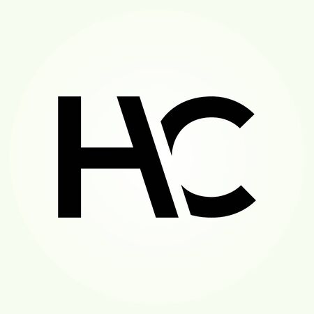 HC Logo Design Vector Template. Initial Linked Letter HC Vector Illustrationのイラスト素材