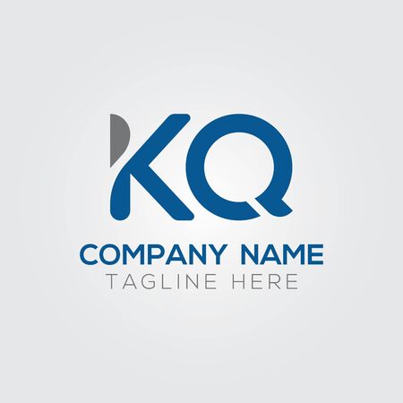Initial ALphabet KQ Logo Design vector Template. Abstract Letter KQ Linked Logoのイラスト素材