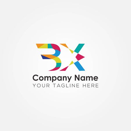 Initial BX Letter Logo With Creative Modern Business Typography Vector Template. Creative Abstract Letter BX Logo Designのイラスト素材