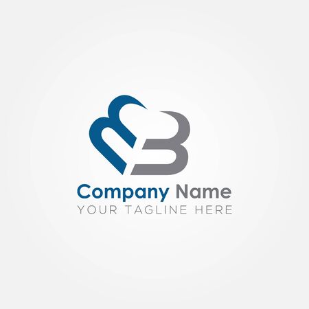 Initial BM Letter Logo With Creative Modern Business Typography Vector Template. Creative Abstract Letter BM Logo Designのイラスト素材