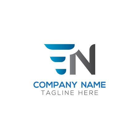 Initial EN Letter Logo With Creative Modern Business Typography Vector Template. Creative Abstract Letter EN Logo Designのイラスト素材