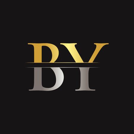 Initial BY Letter Logo With Creative Modern Business Typography Vector Template. Creative Abstract Letter BY Logo Designのイラスト素材