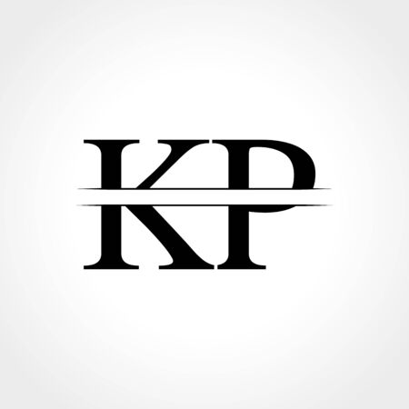 Initial KP letter Logo Design vector Illustration. Abstract Letter KP logo Designのイラスト素材