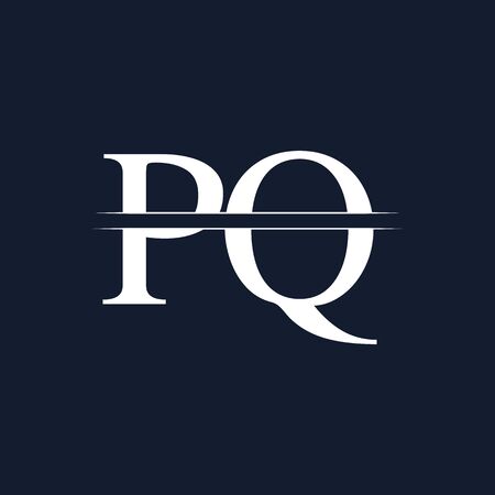 Initial Monogram Letter PQ Logo Design Vector Template. PQ Letter Logo Designのイラスト素材