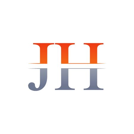 JH letter Type Logo Design vector Template. Abstract Letter JH logo Designのイラスト素材