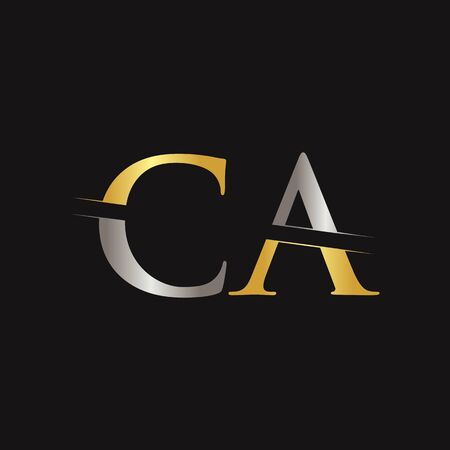 Initial CA Letter Logo With Creative Modern Business Typography Vector Template. Creative Abstract Letter CA Logo Designのイラスト素材