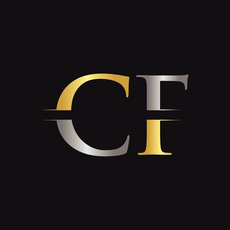 Initial CF Letter Logo With Creative Modern Business Typography Vector Template. Creative Abstract Letter CF Logo Designのイラスト素材