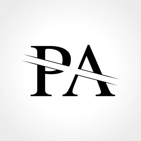 Initial Monogram Letter PA Logo Design Vector Template. Abstract PA Letter Logo Designのイラスト素材