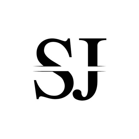 Initial Letter SJ Logo Design Vector Template. SJ Letter Logo Designのイラスト素材