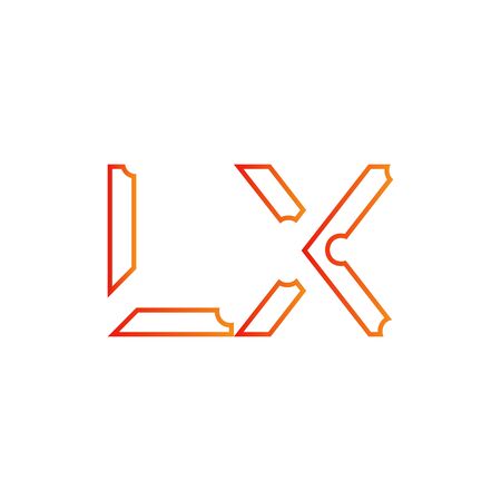 Initial LX letter Business Logo Design vector Template. Abstract Letter LX logo Designのイラスト素材