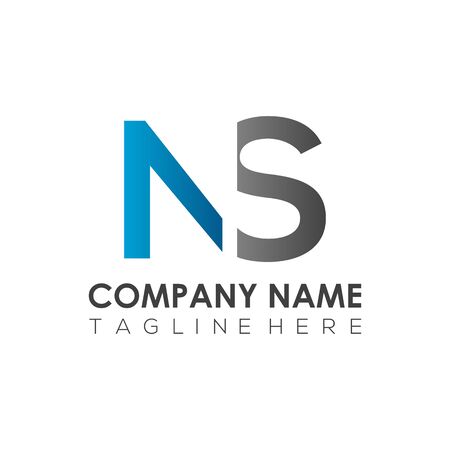 Initial Letter NS Logo Design Vector Template. Creative Abstract NS Letter Logo Designのイラスト素材