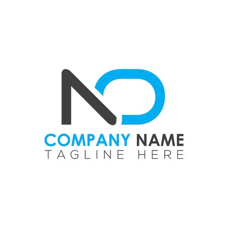 Initial Letter NO Logo Design Vector Template. Creative Abstract NO Letter Logo Designのイラスト素材