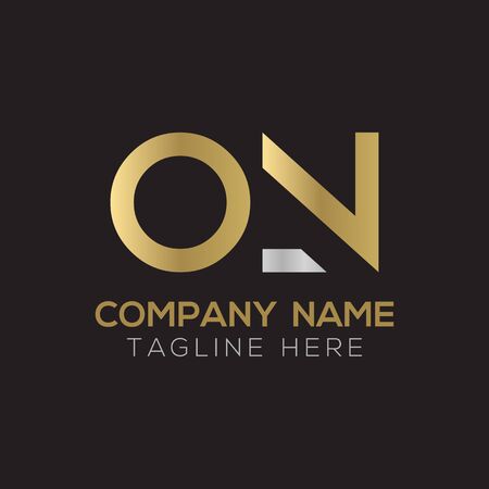 Initial Simple Letter ON Logo Design Vector Template. Abstract Minimal ON Letter Logo Designのイラスト素材