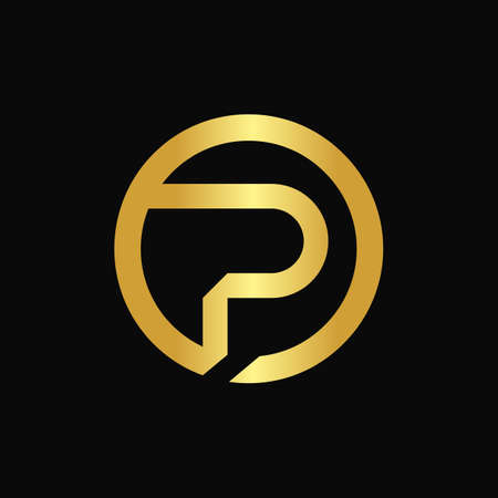 Initial Letter OP Logo Design Vector Template. Abstract Letter Minimal Typography Logo Designのイラスト素材