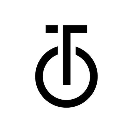 Initial Letter OT Logo Design Vector Template. Abstract Letter Minimal Typography Logo Designのイラスト素材